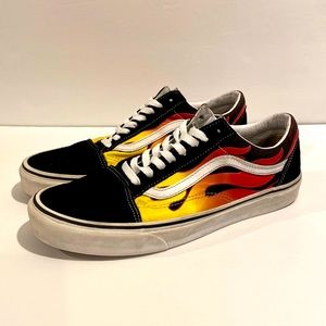 Used old skool flame fire vans woman’s 11 mens 9.5